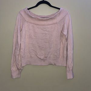 off the shoulder pink top